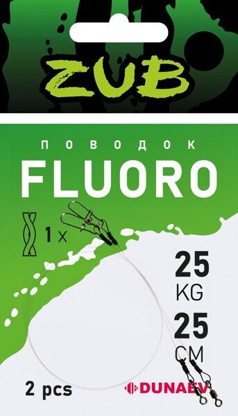 Поводки ZUB Fluorocarbon 0,720  (35кг/25см) (упак. 2 шт.)