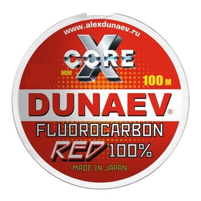 Леска Dunaev Fluorocarbon RED 0.104мм 100м