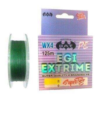 Леска плетеная BAT PE EGI EXTRIME Green 125 м., 0,12 мм.\7,3 кг.